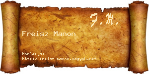 Freisz Manon névjegykártya